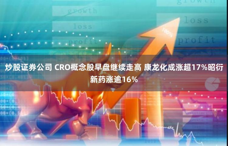 炒股证券公司 CRO概念股早盘继续走高 康龙化成涨超17%昭衍新药涨逾16%