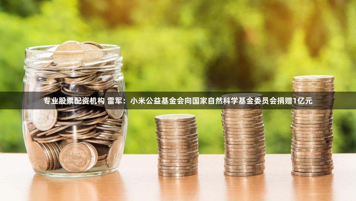 专业股票配资机构 雷军:小米公益基金会向国家自然科学基金委员会捐赠1亿元